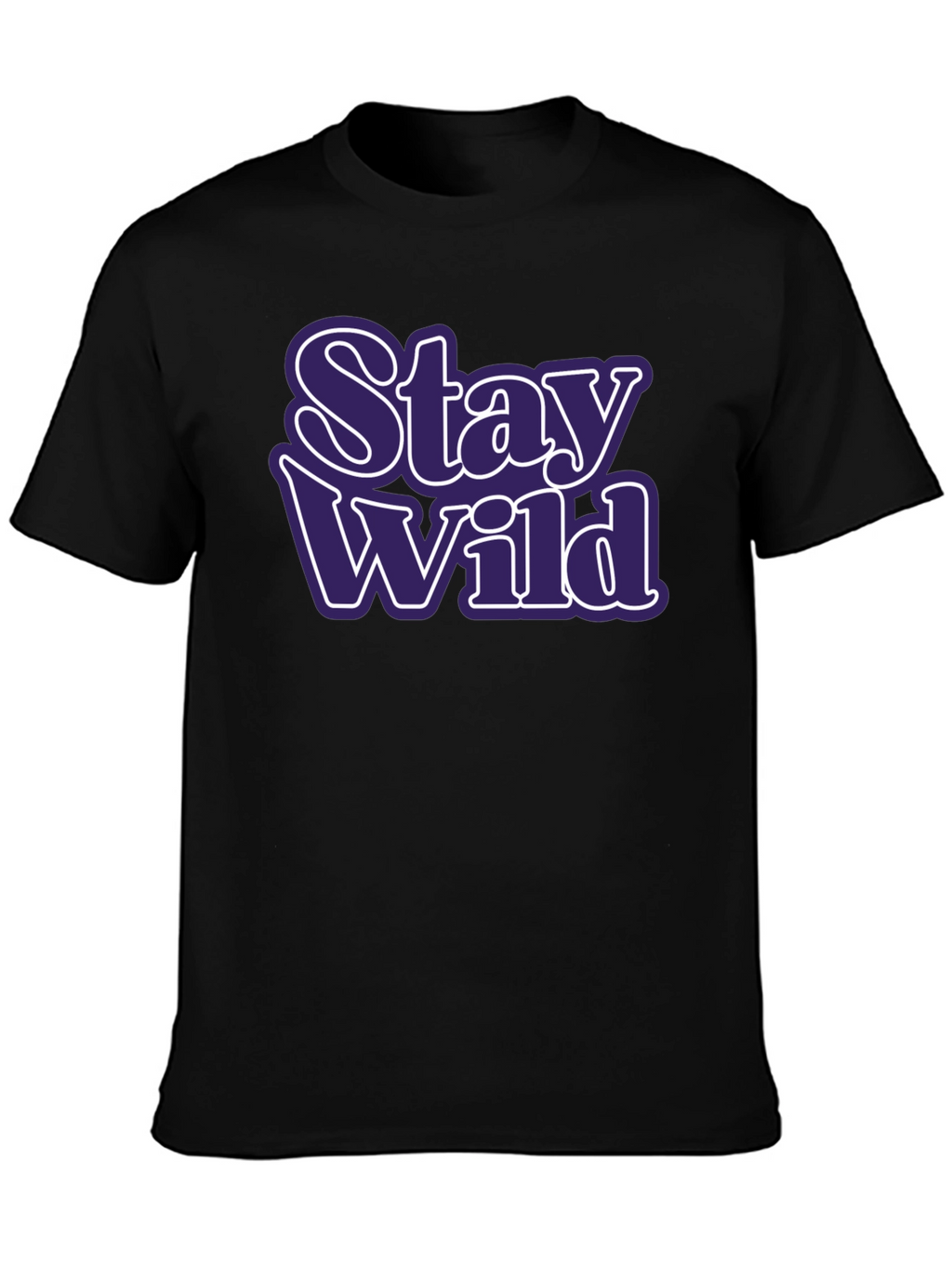 Stay Wild Graphic Tee - Trendy Black T-Shirt