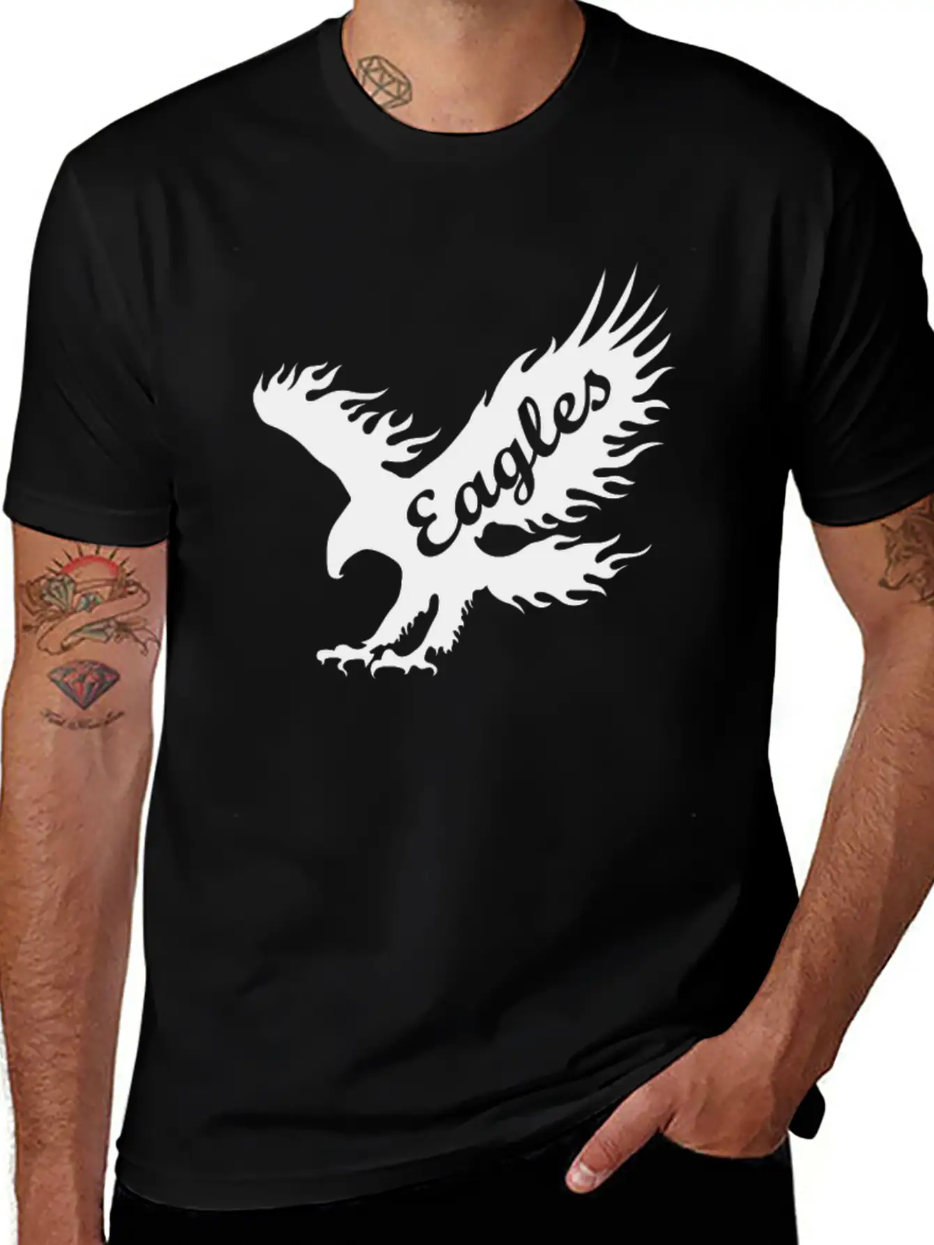 Eagle Black Breathable Soft Cotton T-Shirt – Timeless Casual Look