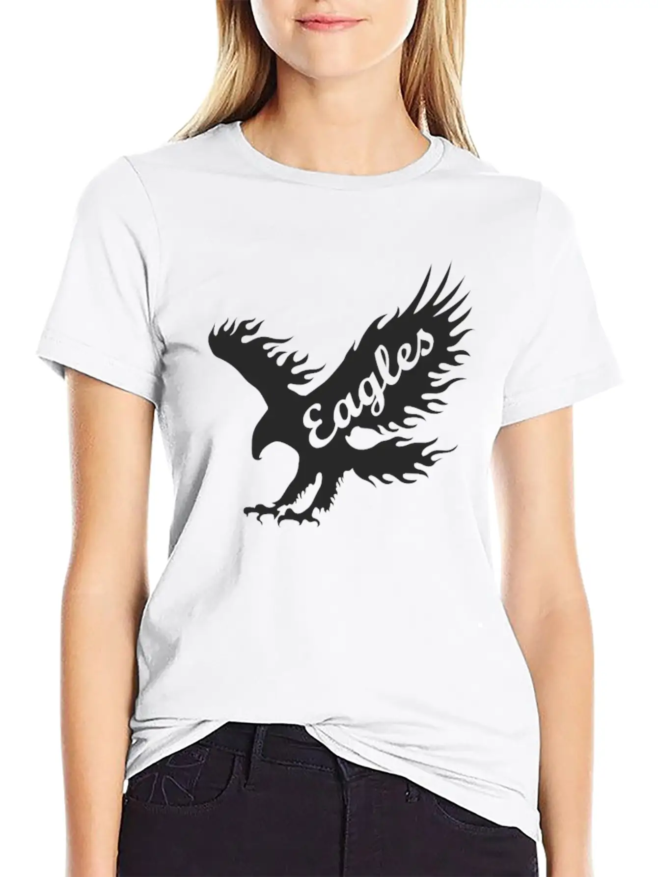 Eagle Black Breathable Soft Cotton T-Shirt – Timeless Casual Look