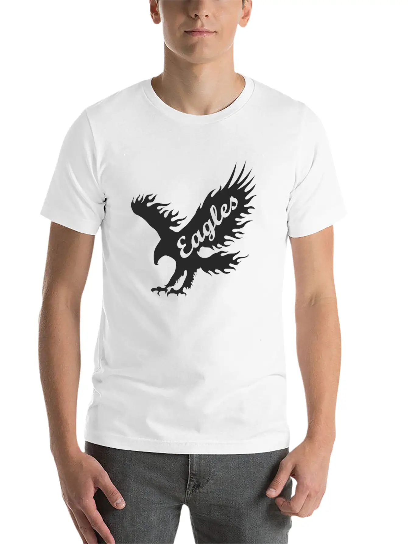 Eagle Black Breathable Soft Cotton T-Shirt – Timeless Casual Look