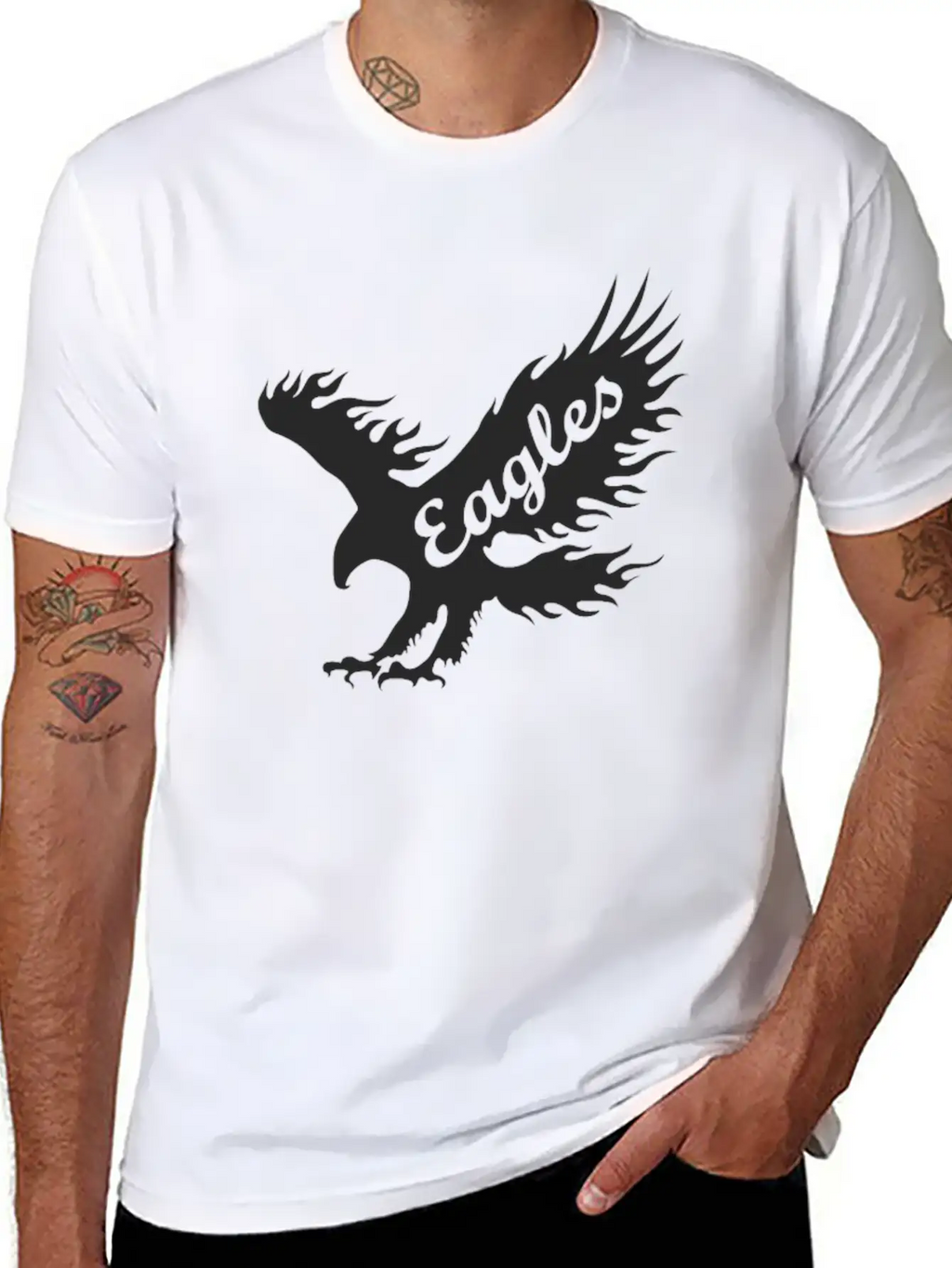 Eagle Black Breathable Soft Cotton T-Shirt – Timeless Casual Look