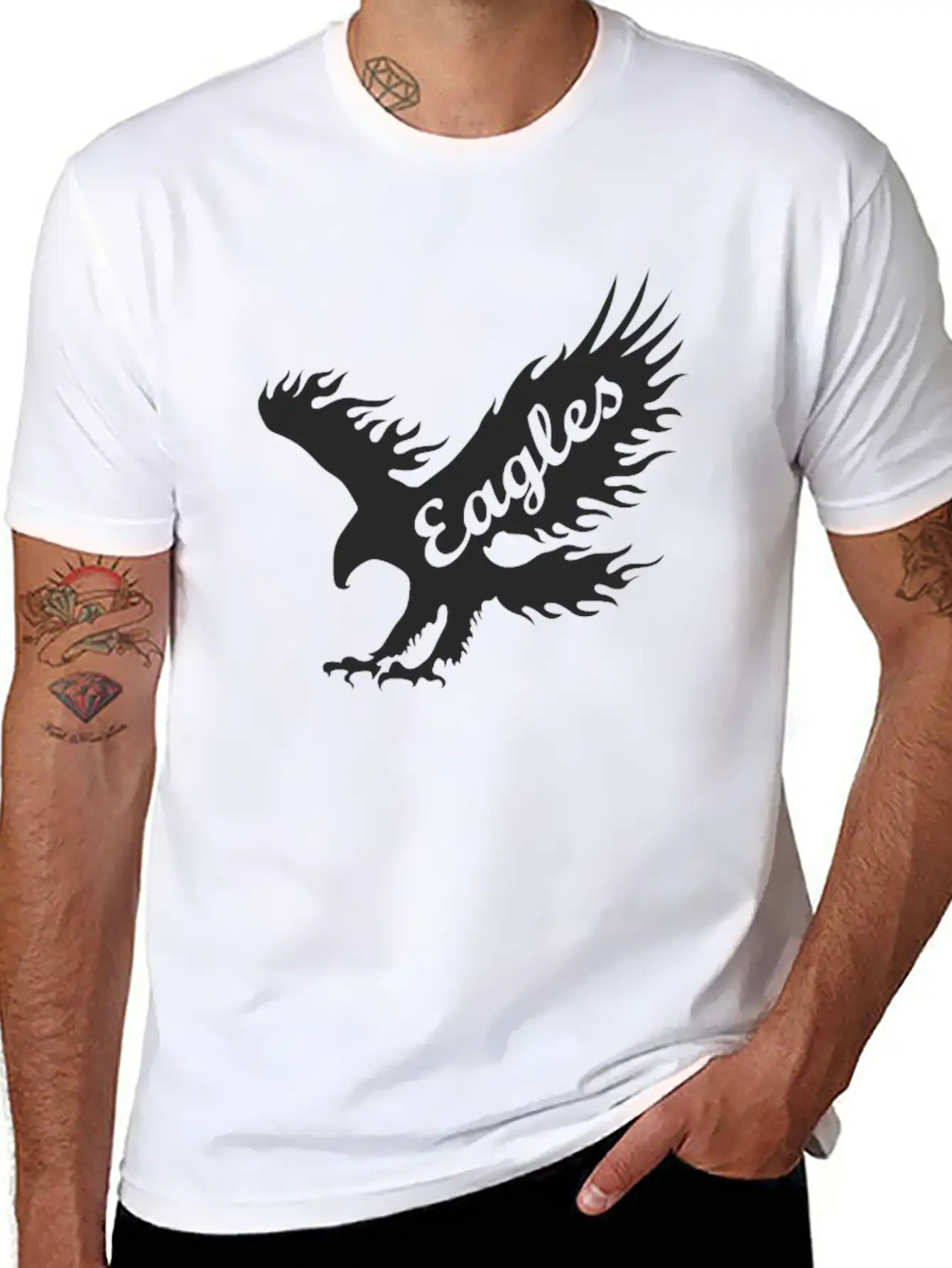 Eagle Black Breathable Soft Cotton T-Shirt – Timeless Casual Look