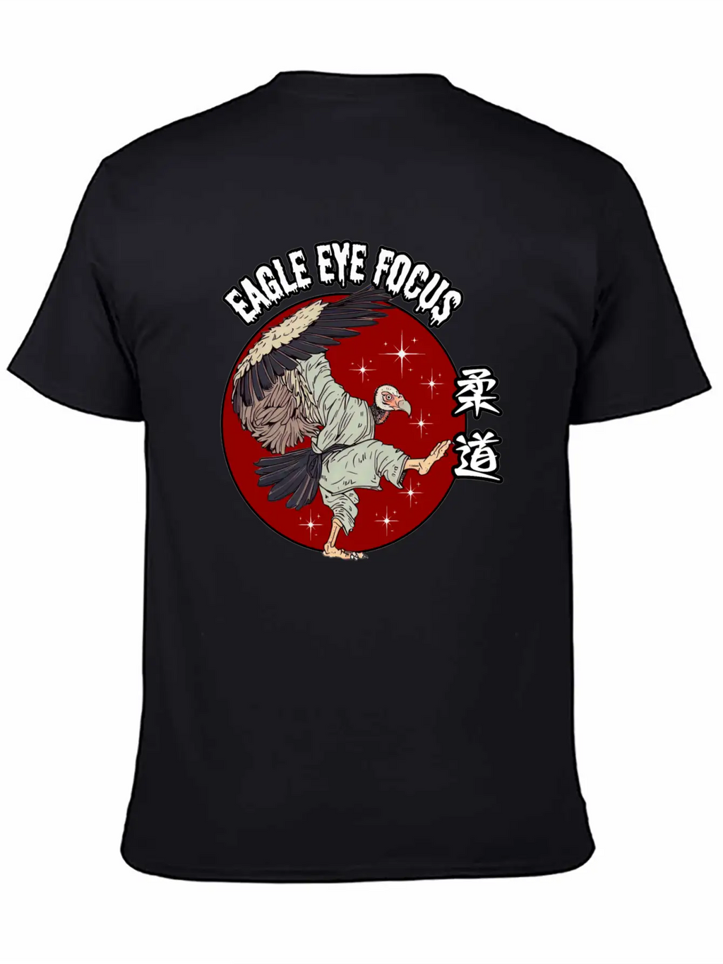 Eagle Eye Focus Vulture Japanese Art Unisex Short Sleeve Soft Cotton T-Shirt – Casual Everyday Wear