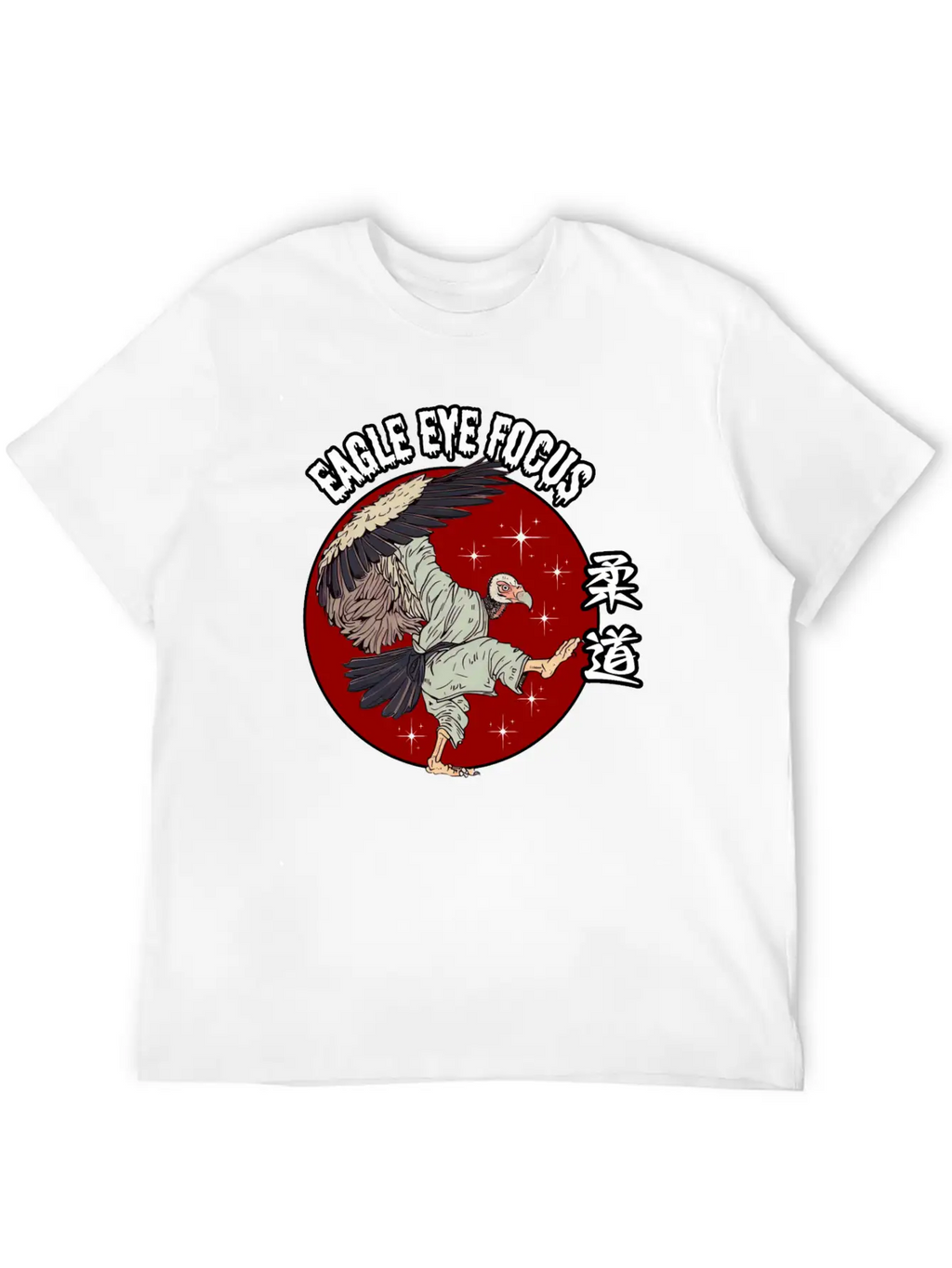 Eagle Eye Focus Vulture Japanese Art Unisex Short Sleeve Soft Cotton T-Shirt – Casual Everyday Wear