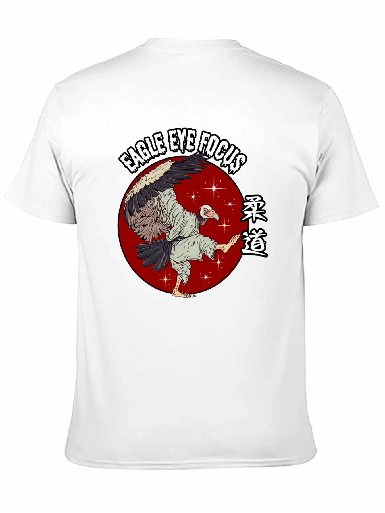 Eagle Eye Focus Vulture Japanese Art Unisex Short Sleeve Soft Cotton T-Shirt – Casual Everyday Wear