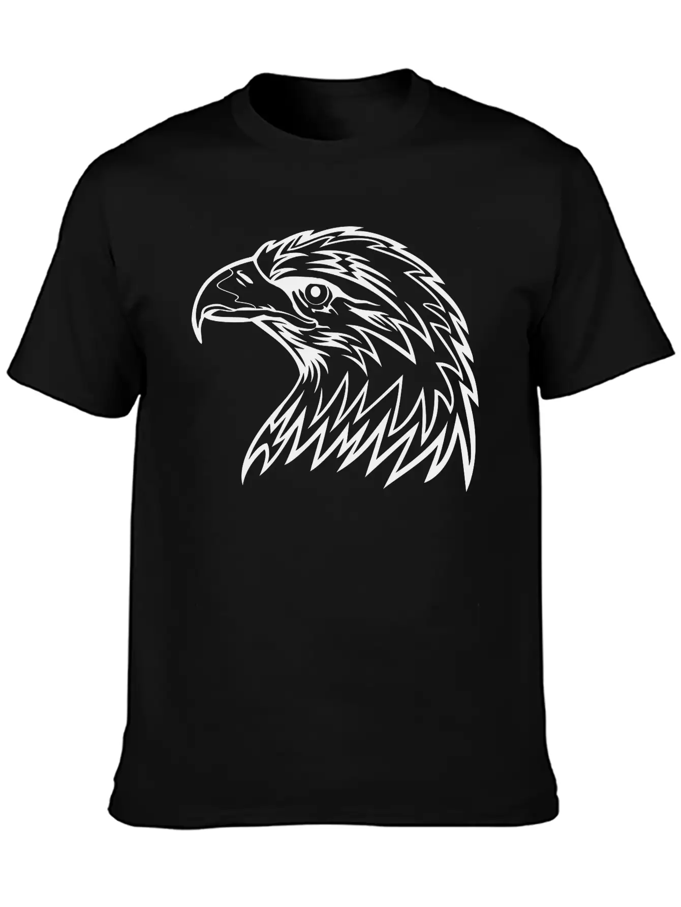 Eagle Head Art Unisex Casual T-Shirt – Clean Design For Daily Comfort