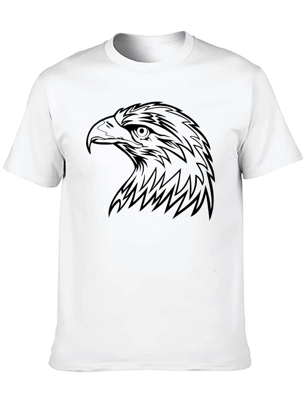 Eagle Head Art Unisex Casual T-Shirt – Clean Design For Daily Comfort