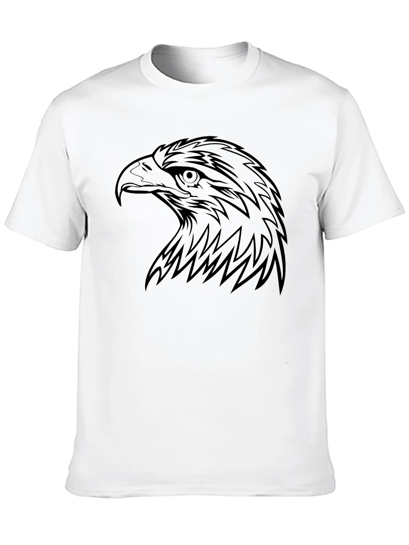 Eagle Head Art Unisex Casual T-Shirt – Clean Design For Daily Comfort