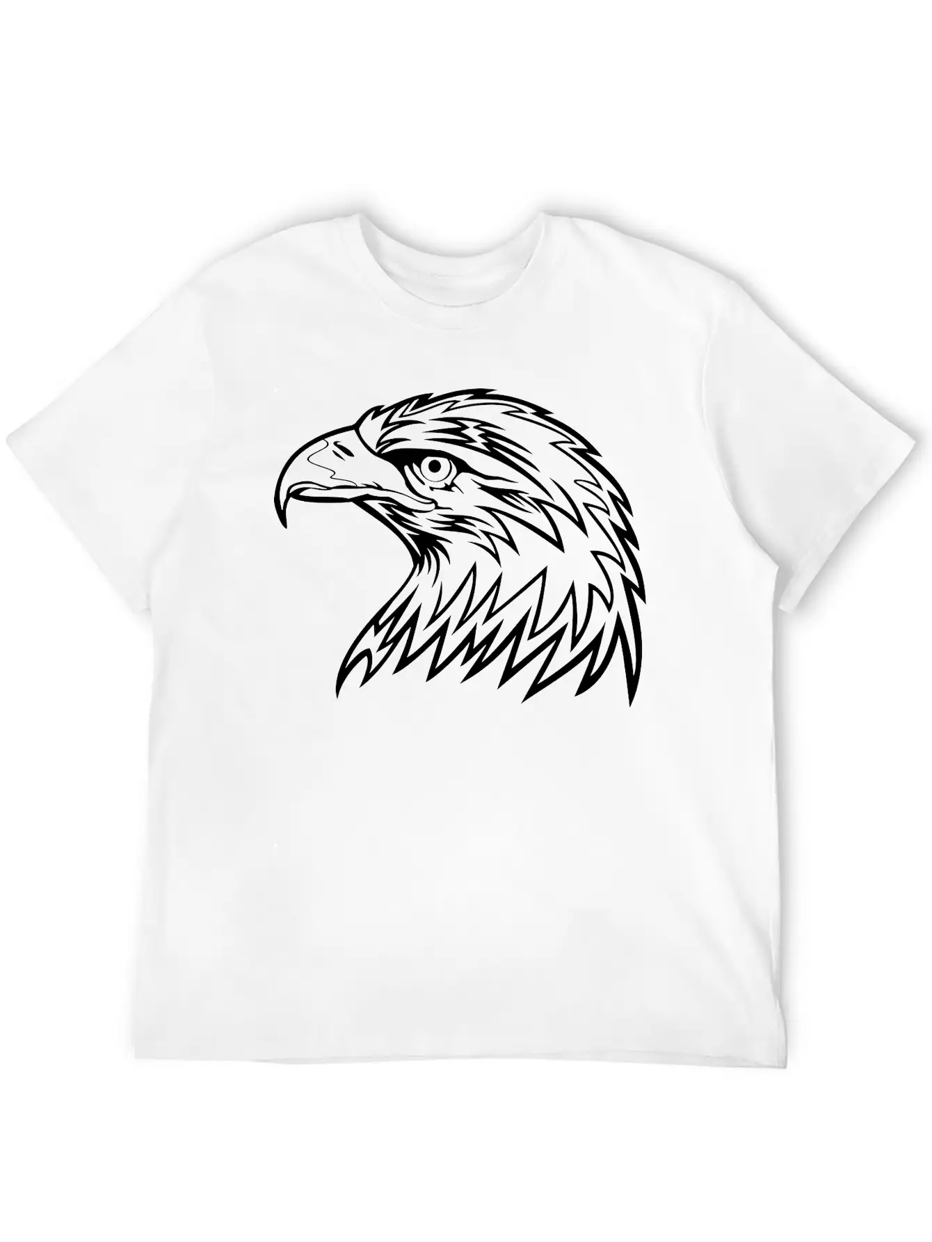 Eagle Head Art Unisex Casual T-Shirt – Clean Design For Daily Comfort