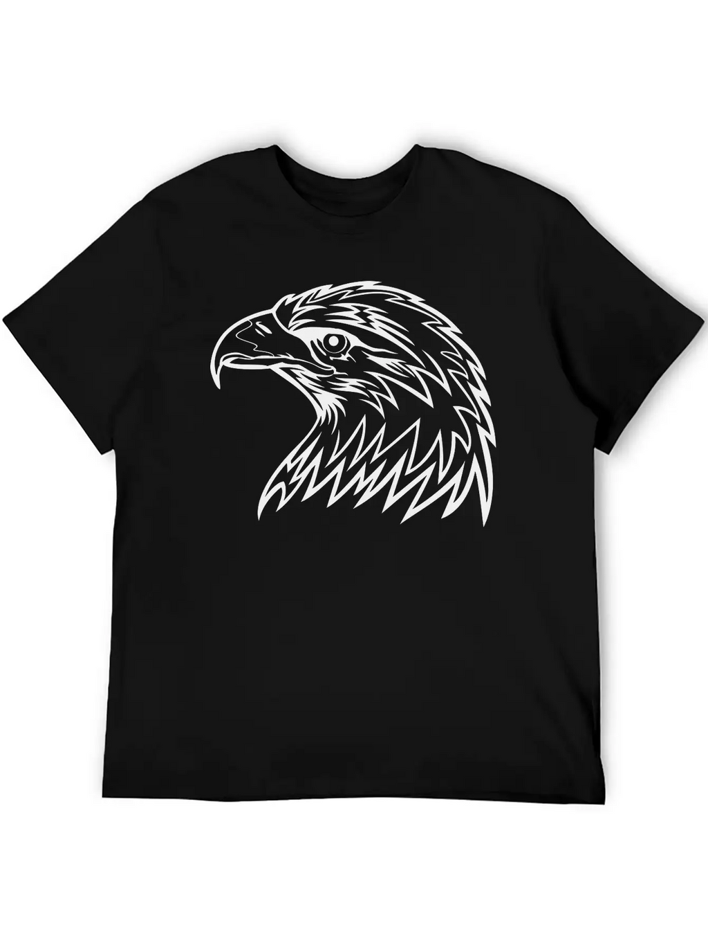 Eagle Head Art Unisex Casual T-Shirt – Clean Design For Daily Comfort