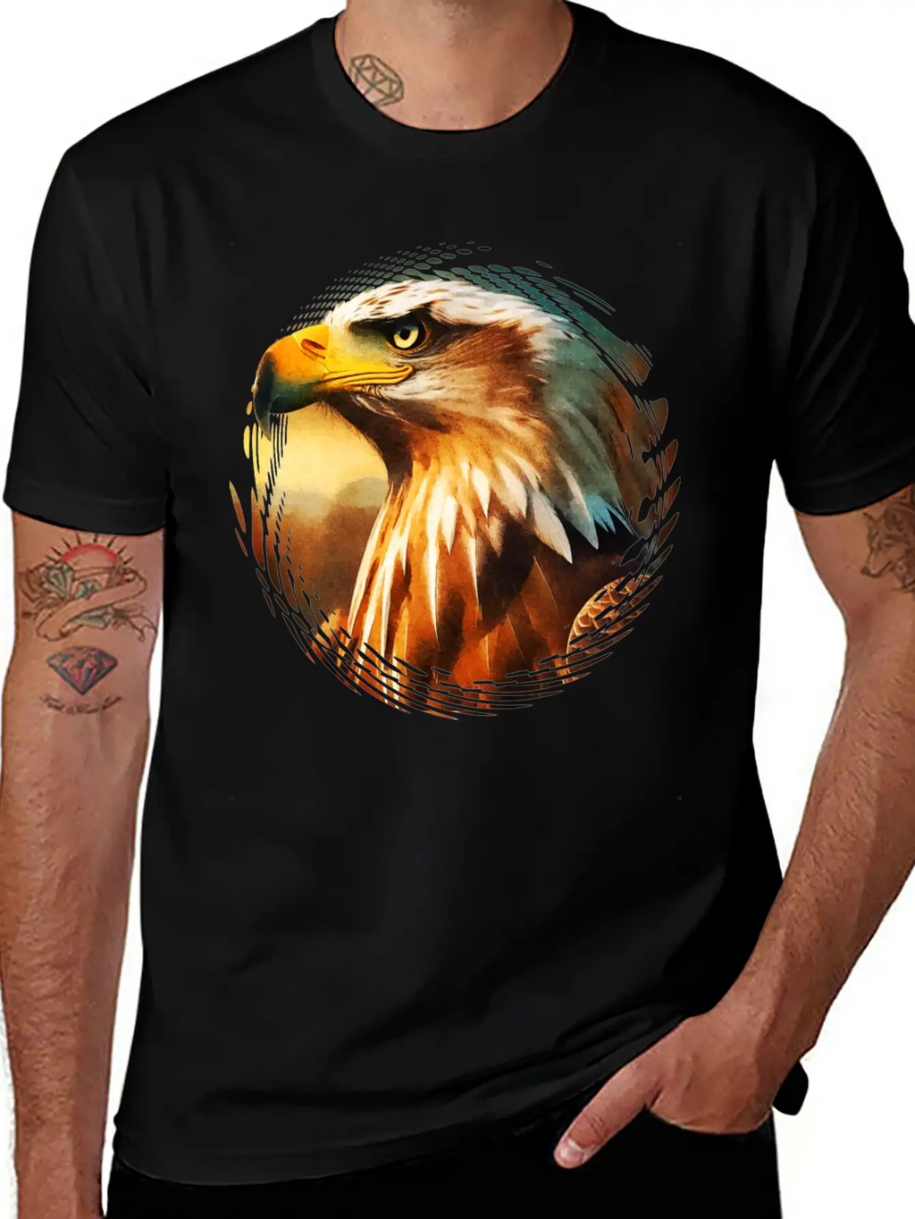 Eagle In The Dusk Unisex Casual T-Shirt – Clean Design For Daily Comfort