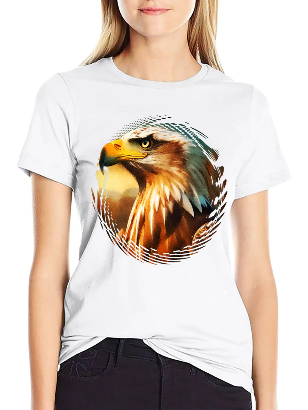 Eagle In The Dusk Unisex Casual T-Shirt – Clean Design For Daily Comfort