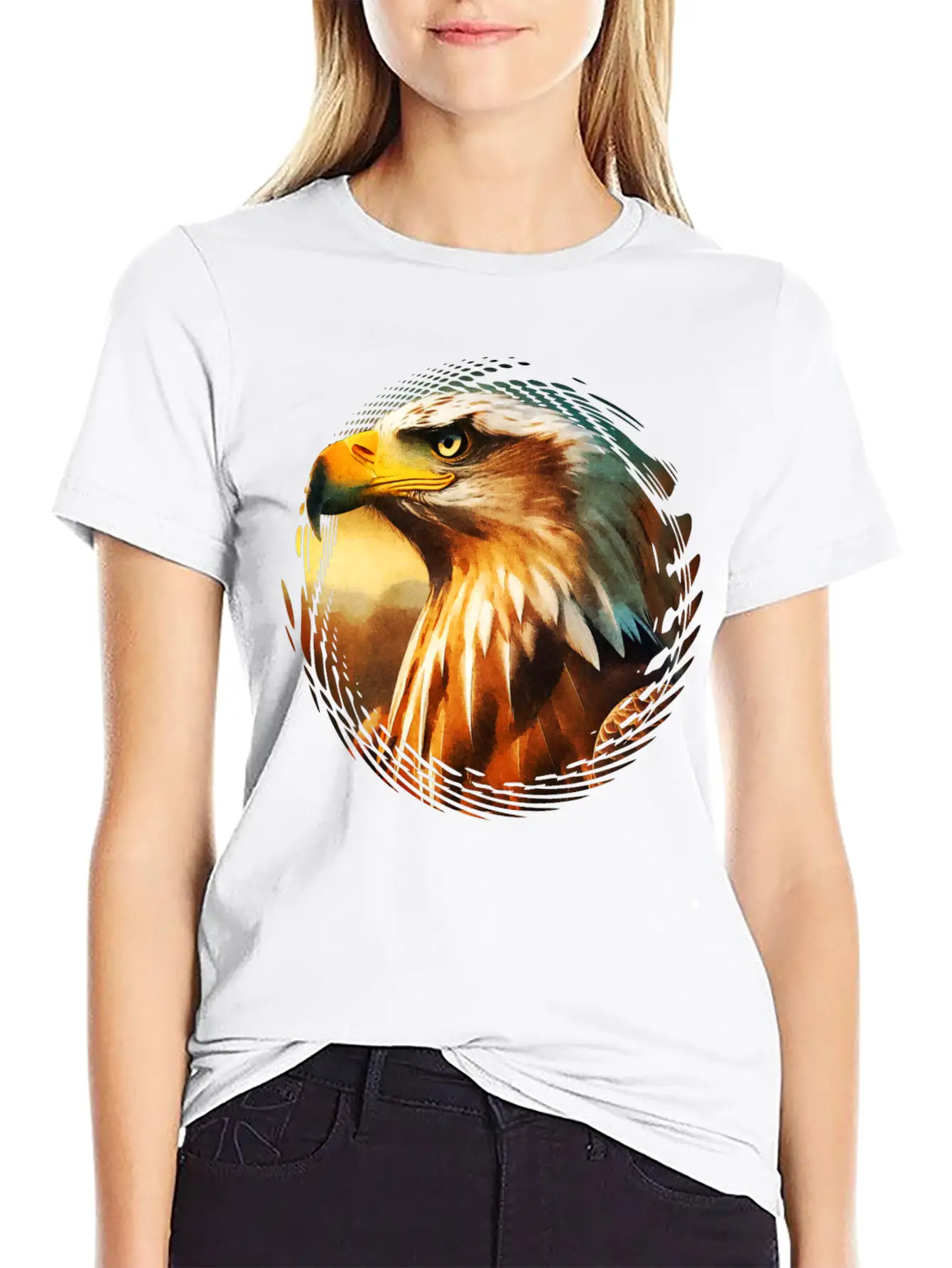 Eagle In The Dusk Unisex Casual T-Shirt – Clean Design For Daily Comfort