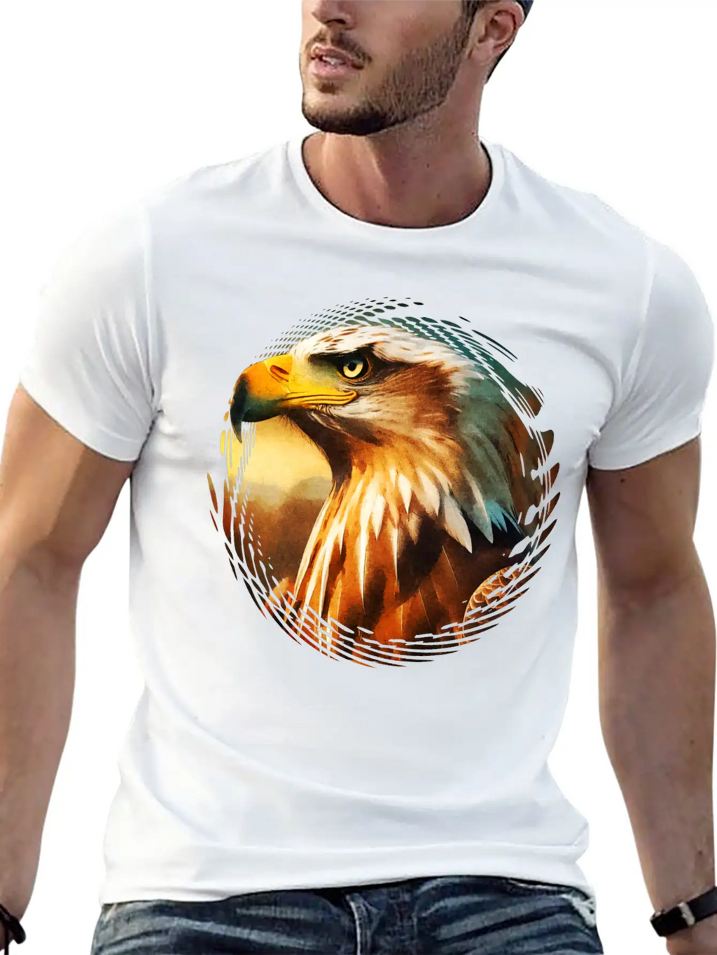 Eagle In The Dusk Unisex Casual T-Shirt – Clean Design For Daily Comfort