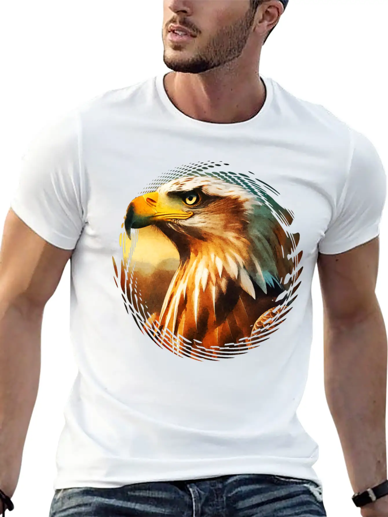 Eagle In The Dusk Unisex Casual T-Shirt – Clean Design For Daily Comfort