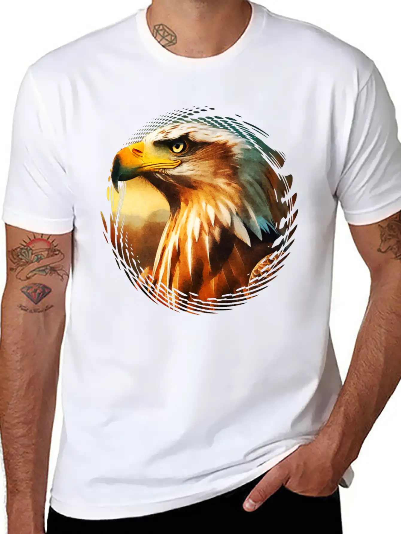 Eagle In The Dusk Unisex Casual T-Shirt – Clean Design For Daily Comfort