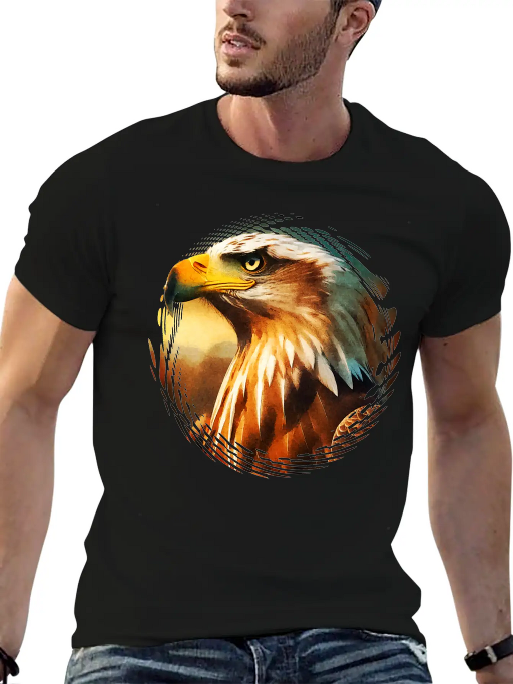 Eagle In The Dusk Unisex Casual T-Shirt – Clean Design For Daily Comfort