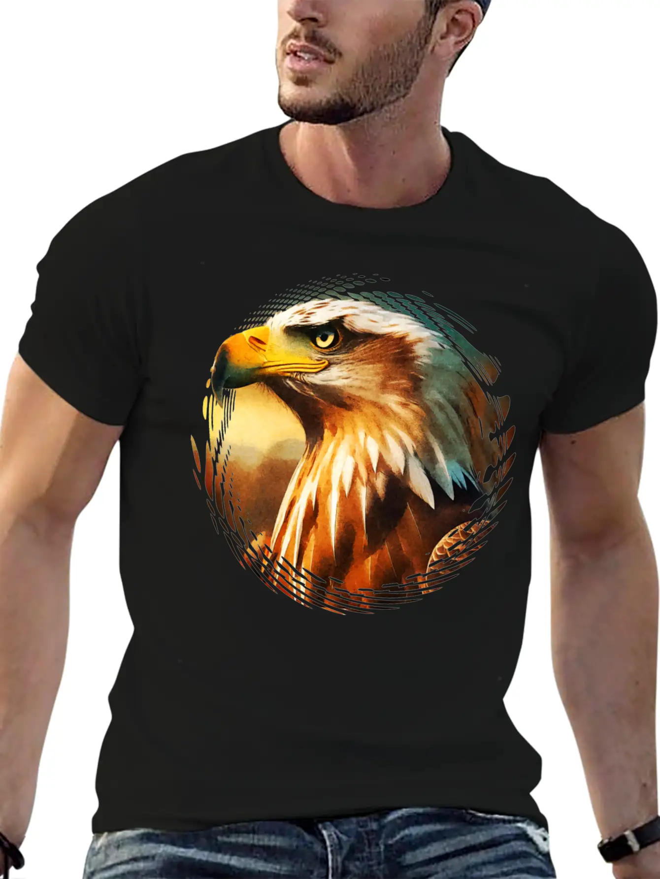 Eagle In The Dusk Unisex Casual T-Shirt – Clean Design For Daily Comfort
