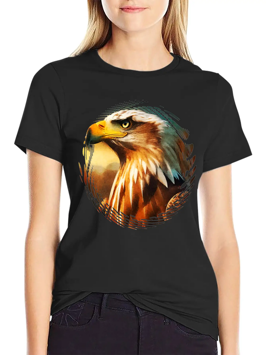 Eagle In The Dusk Unisex Casual T-Shirt – Clean Design For Daily Comfort