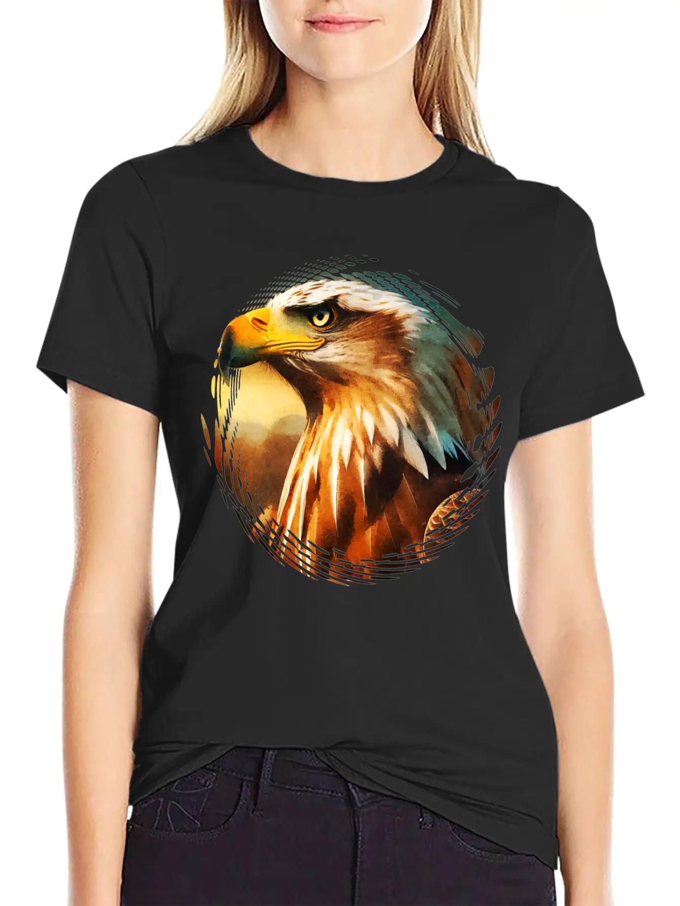 Eagle In The Dusk Unisex Casual T-Shirt – Clean Design For Daily Comfort
