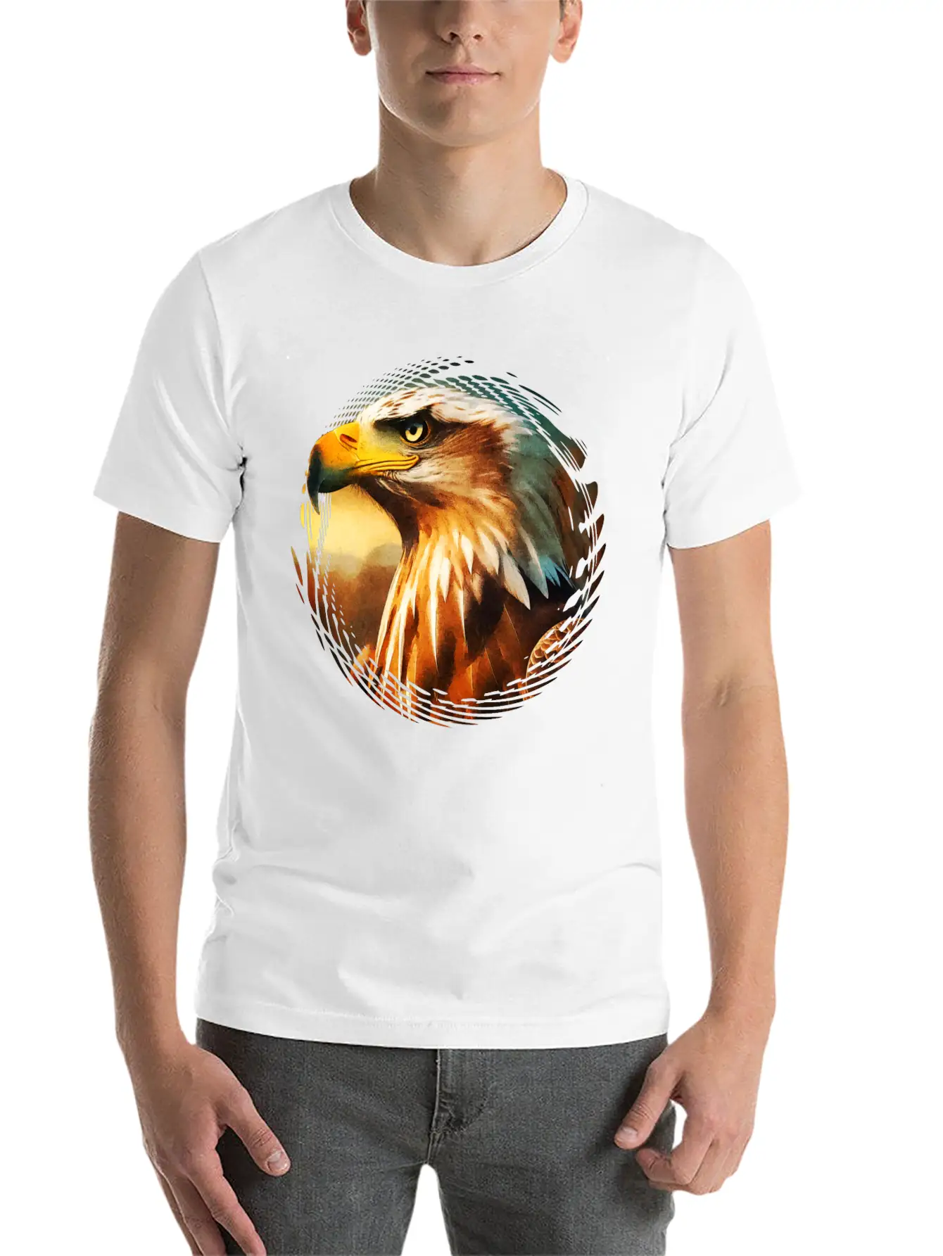 Eagle In The Dusk Unisex Casual T-Shirt – Clean Design For Daily Comfort