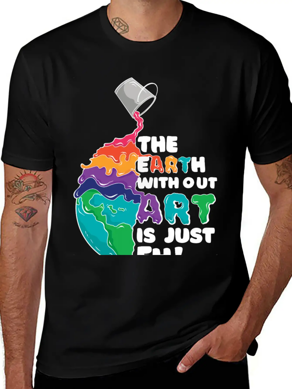 Earth Art Unisex Casual T-Shirt – Clean Design For Daily Comfort