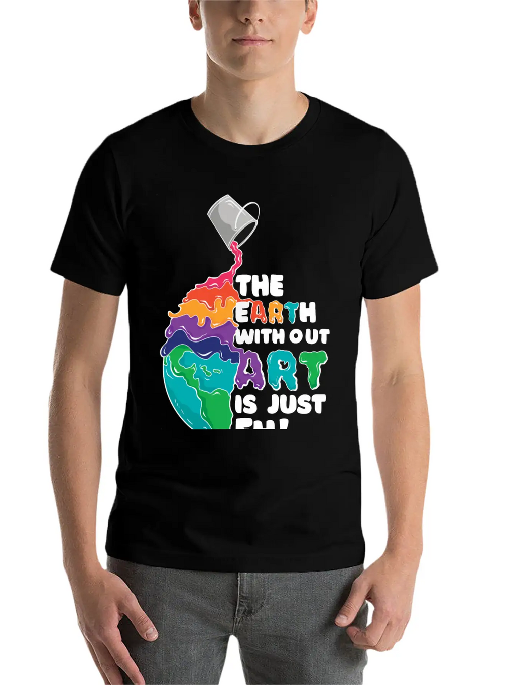Earth Art Unisex Casual T-Shirt – Clean Design For Daily Comfort