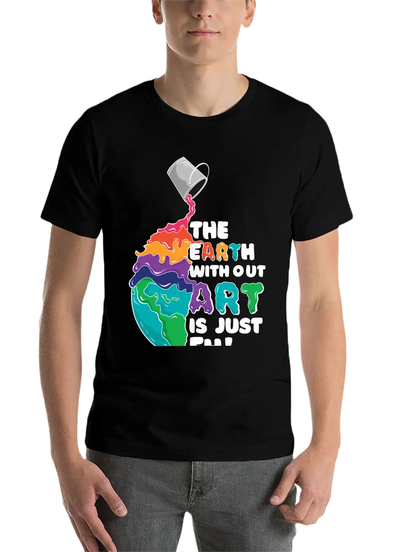 Earth Art Unisex Casual T-Shirt – Clean Design For Daily Comfort