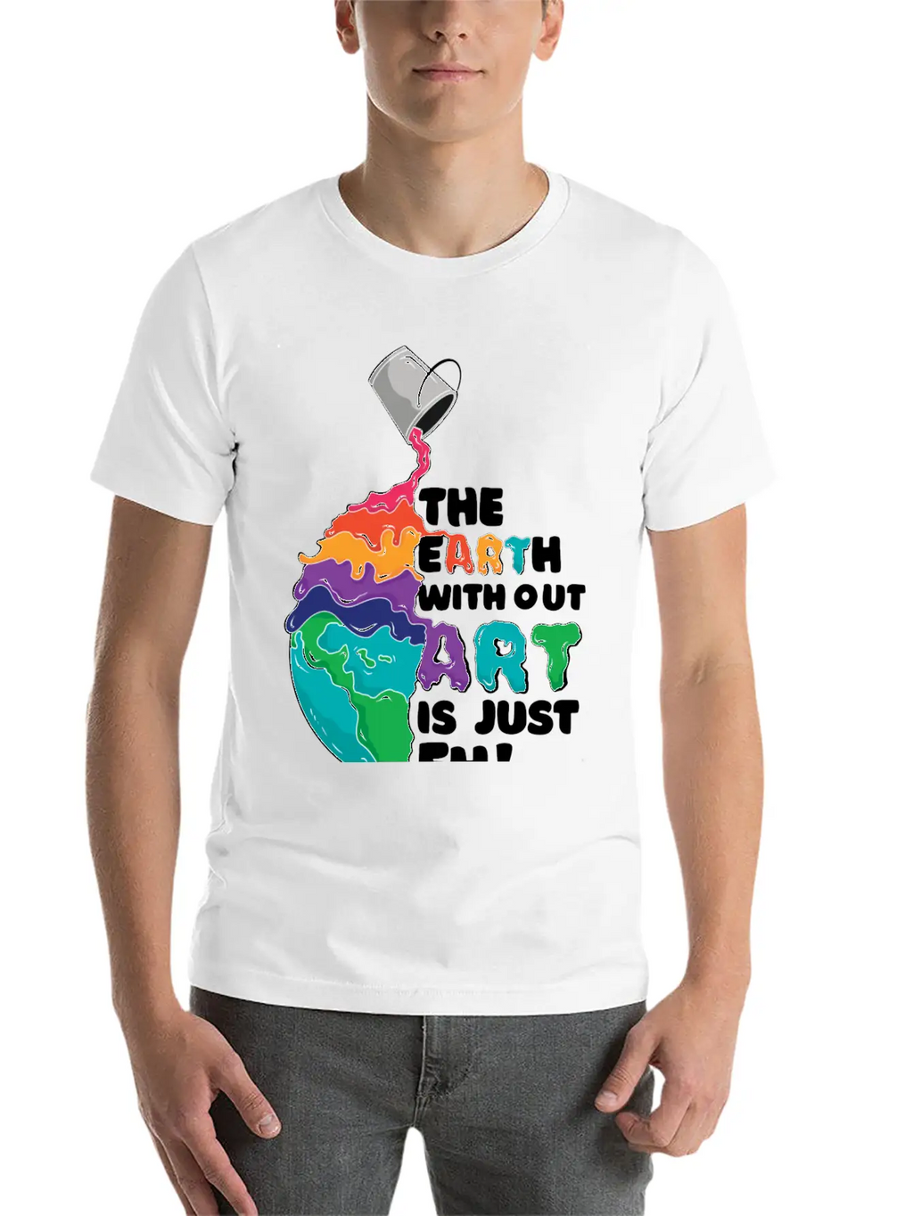 Earth Art Unisex Casual T-Shirt – Clean Design For Daily Comfort