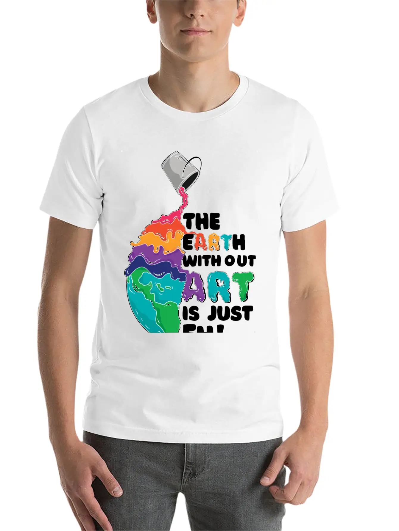 Earth Art Unisex Casual T-Shirt – Clean Design For Daily Comfort