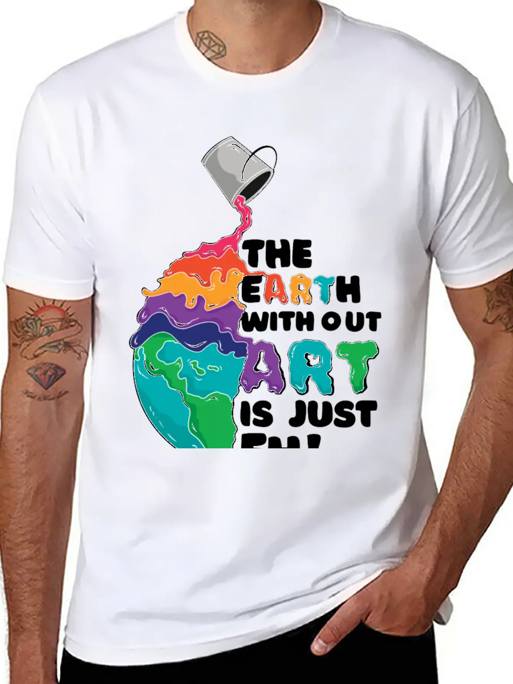 Earth Art Unisex Casual T-Shirt – Clean Design For Daily Comfort