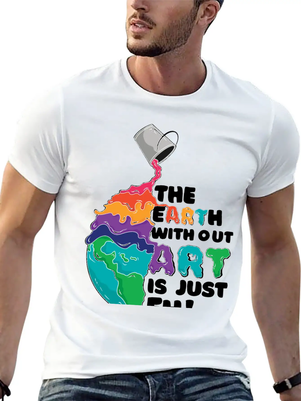 Earth Art Unisex Casual T-Shirt – Clean Design For Daily Comfort