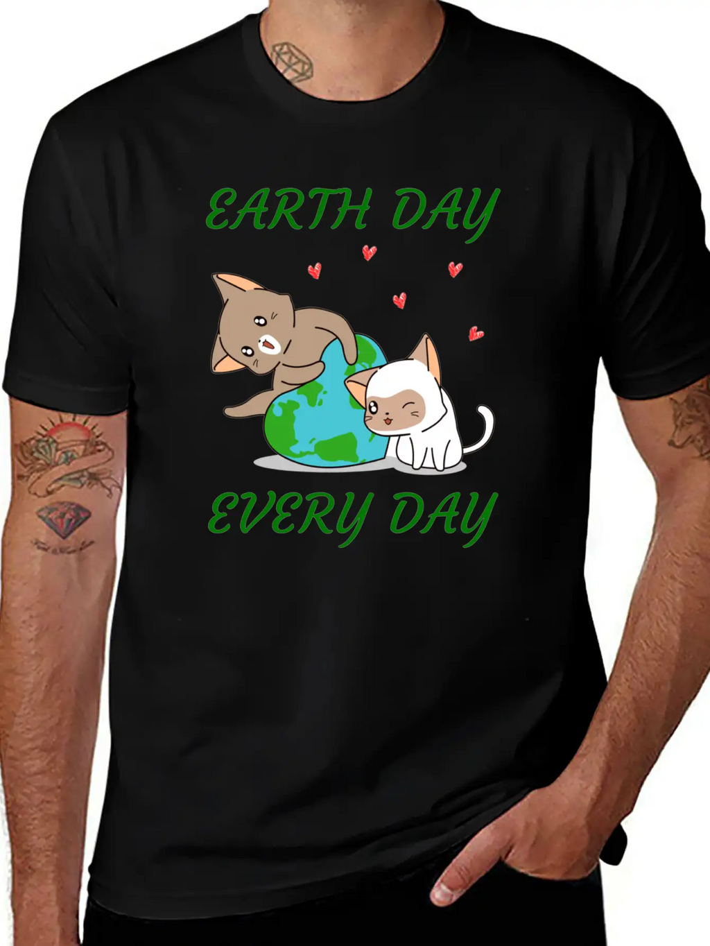 Earth Day Every Day Casual Graphic T-Shirt – Simple And Comfortable Daily Wear
