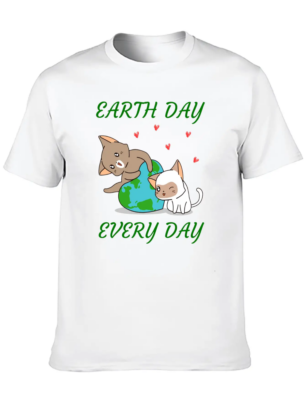 Earth Day Every Day Casual Graphic T-Shirt – Simple And Comfortable Daily Wear