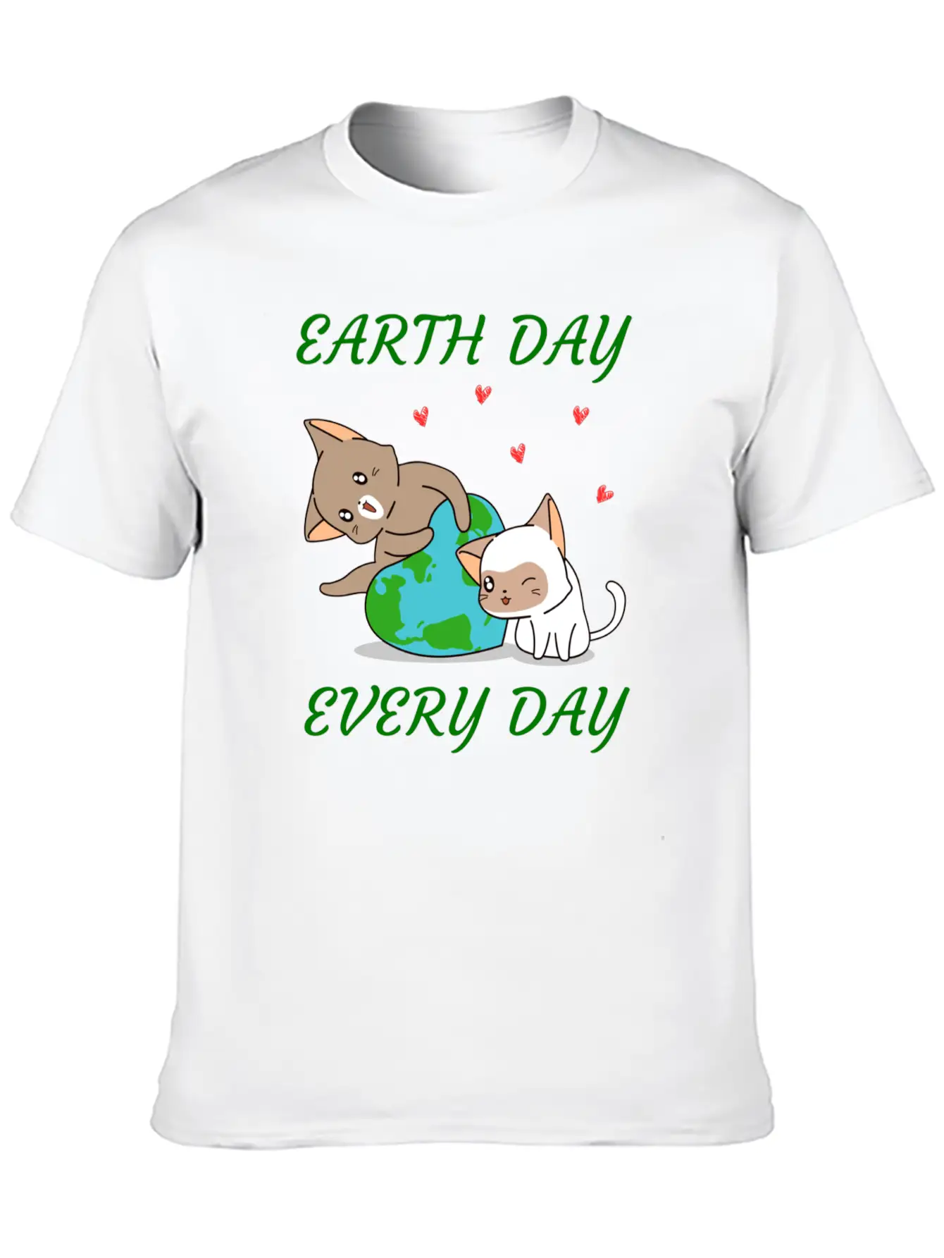 Earth Day Every Day Casual Graphic T-Shirt – Simple And Comfortable Daily Wear