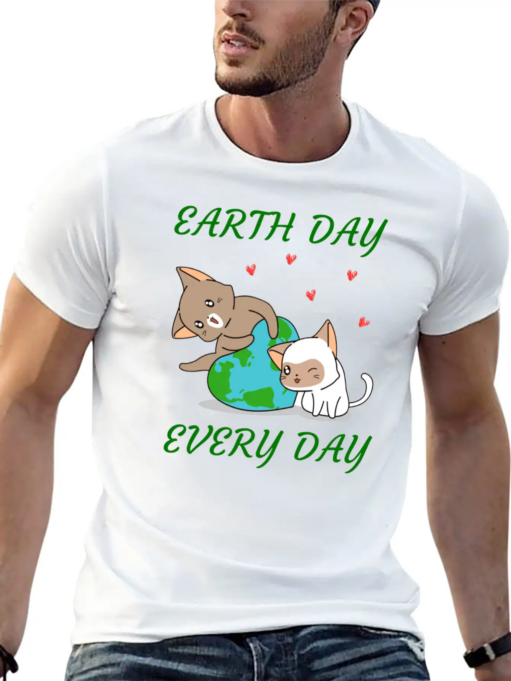 Earth Day Every Day Casual Graphic T-Shirt – Simple And Comfortable Daily Wear