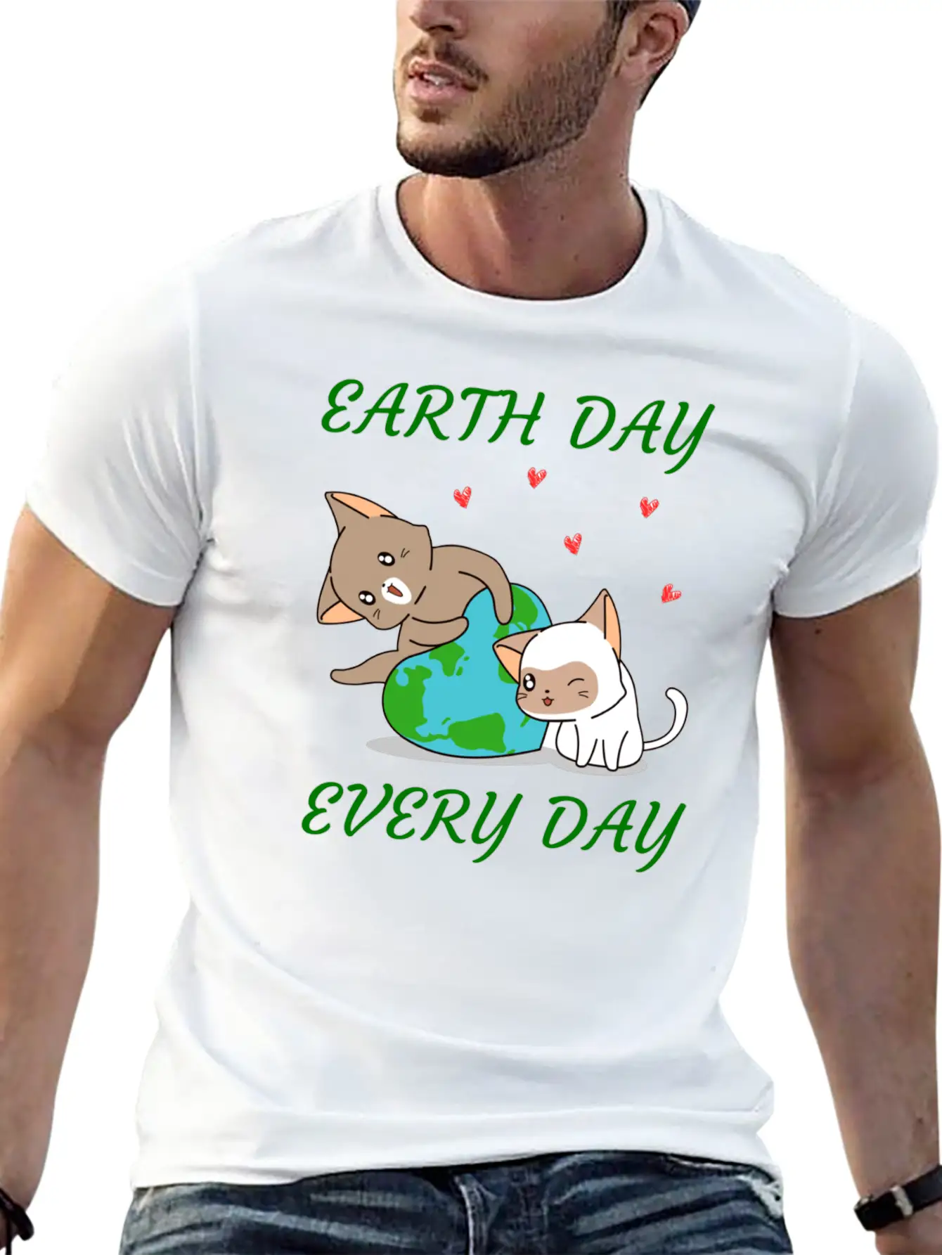 Earth Day Every Day Casual Graphic T-Shirt – Simple And Comfortable Daily Wear