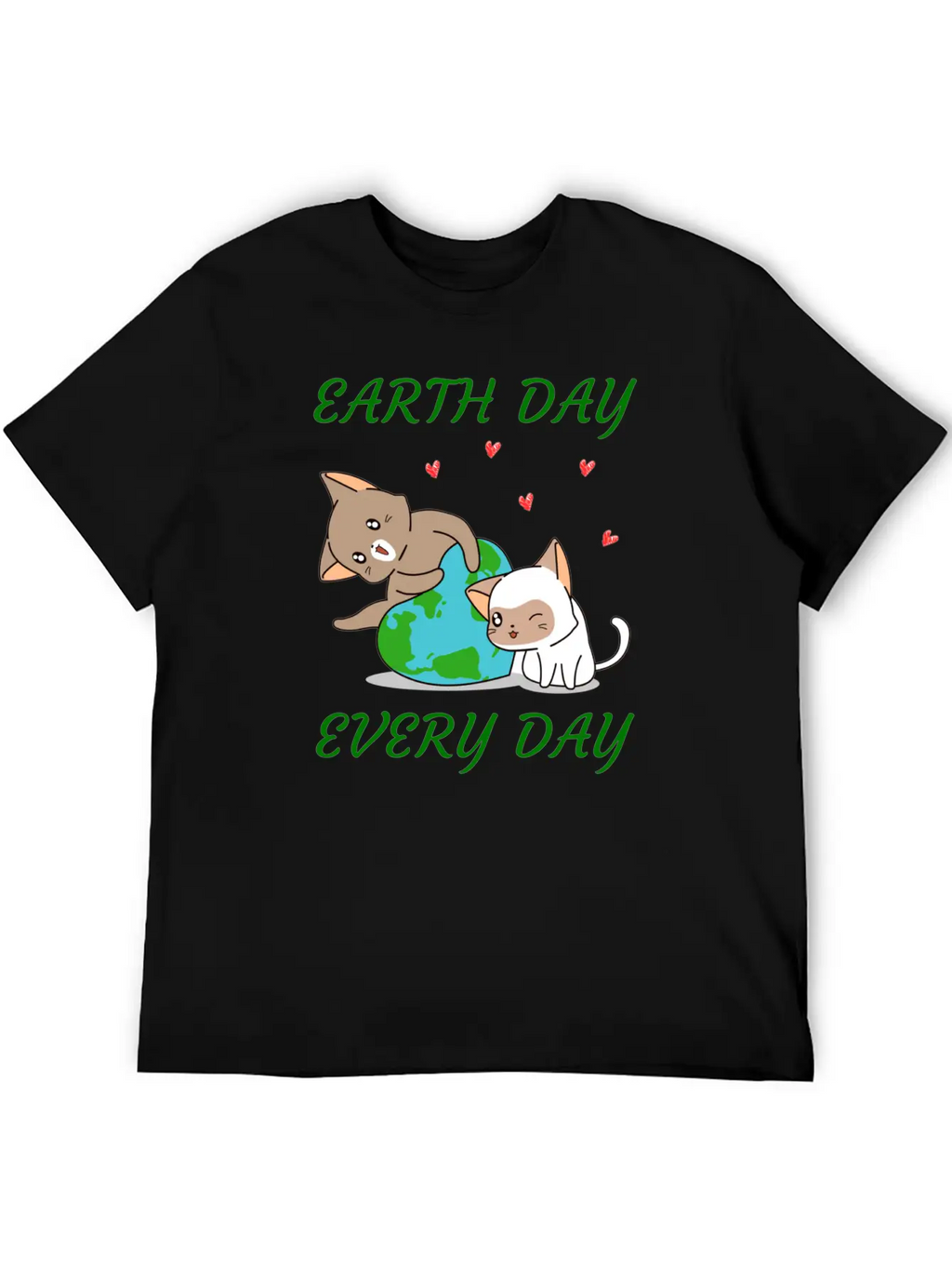 Earth Day Every Day Casual Graphic T-Shirt – Simple And Comfortable Daily Wear