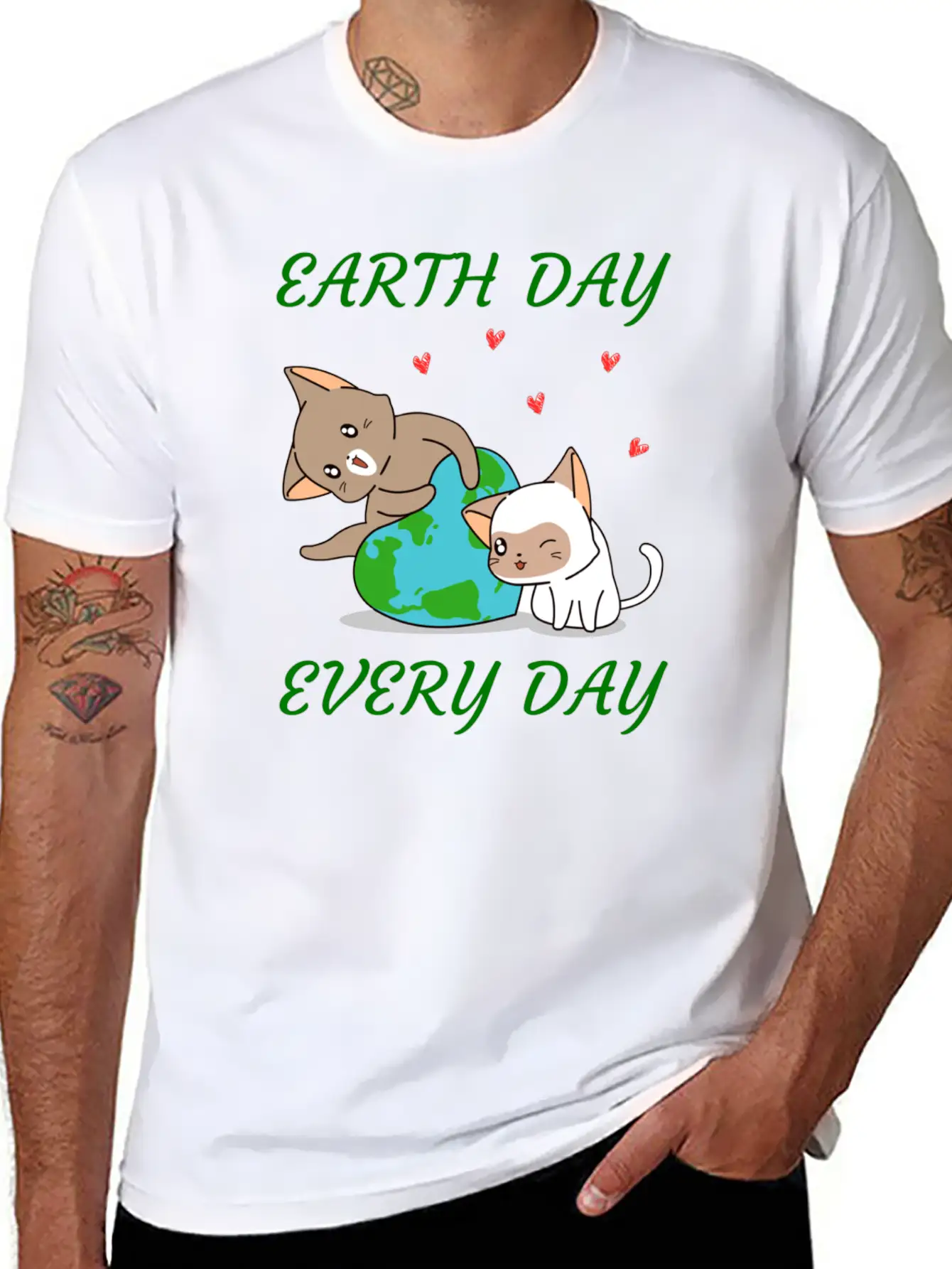 Earth Day Every Day Casual Graphic T-Shirt – Simple And Comfortable Daily Wear