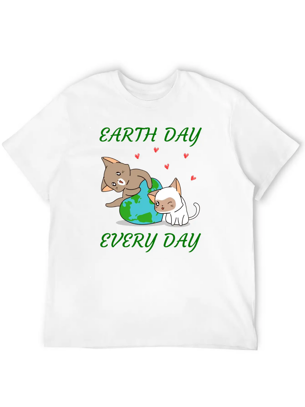 Earth Day Every Day Casual Graphic T-Shirt – Simple And Comfortable Daily Wear