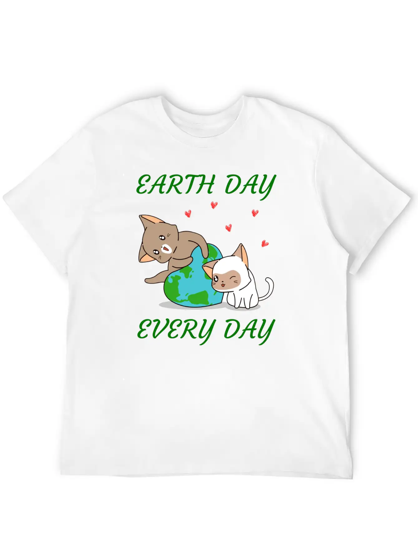 Earth Day Every Day Casual Graphic T-Shirt – Simple And Comfortable Daily Wear