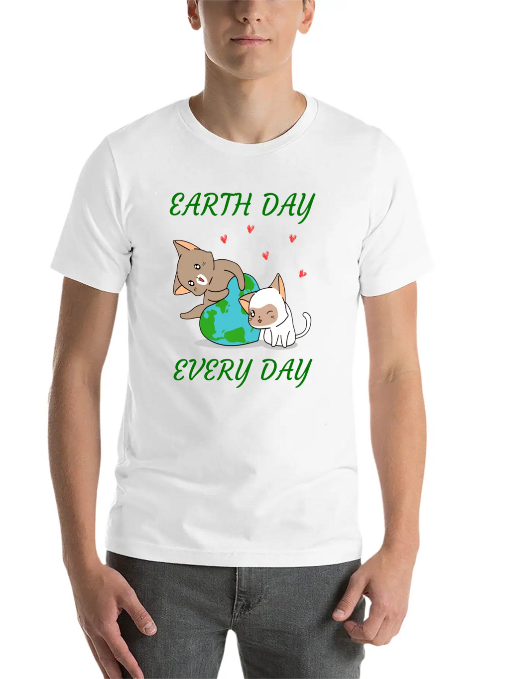 Earth Day Every Day Casual Graphic T-Shirt – Simple And Comfortable Daily Wear