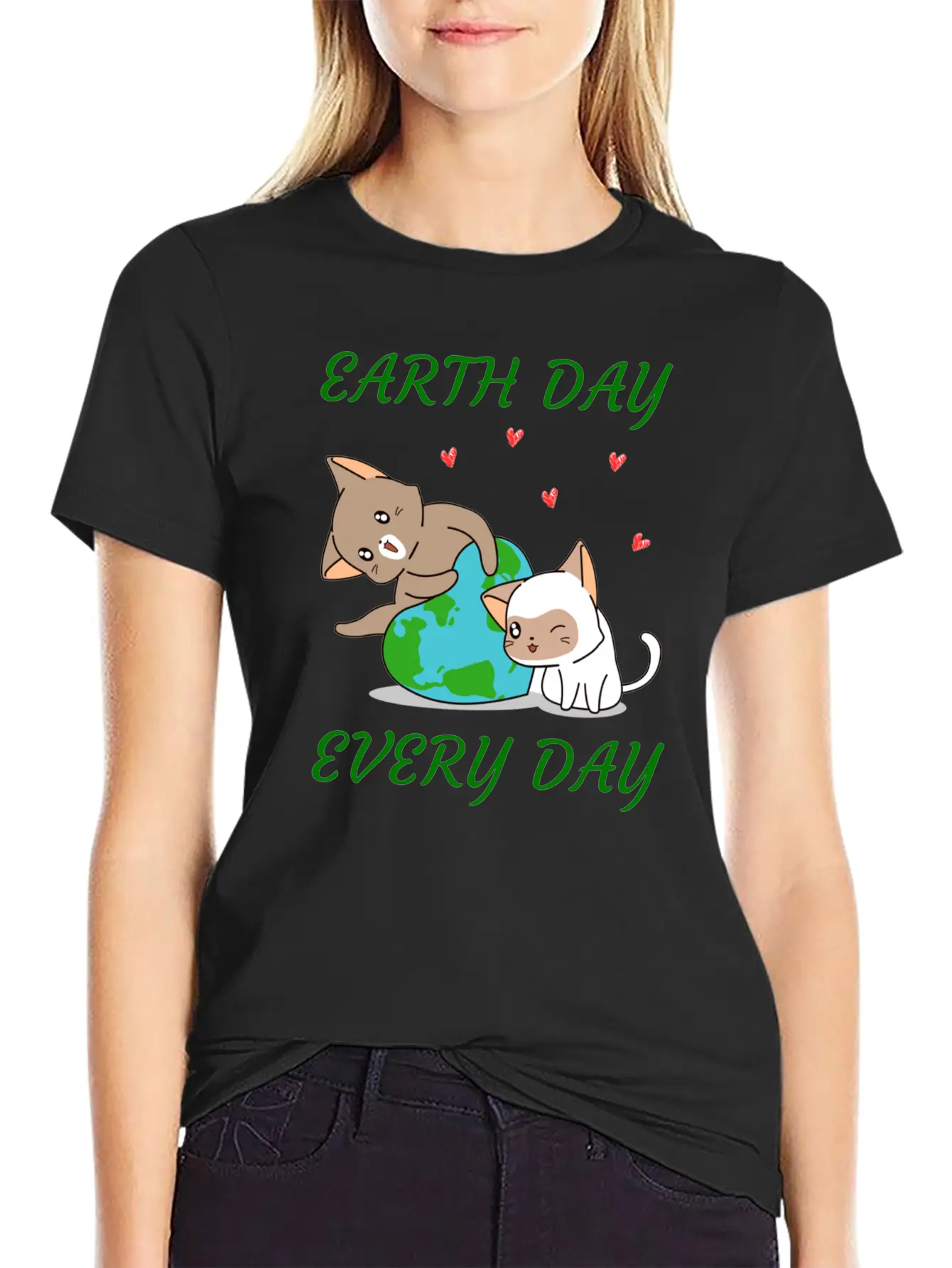 Earth Day Every Day Casual Graphic T-Shirt – Simple And Comfortable Daily Wear
