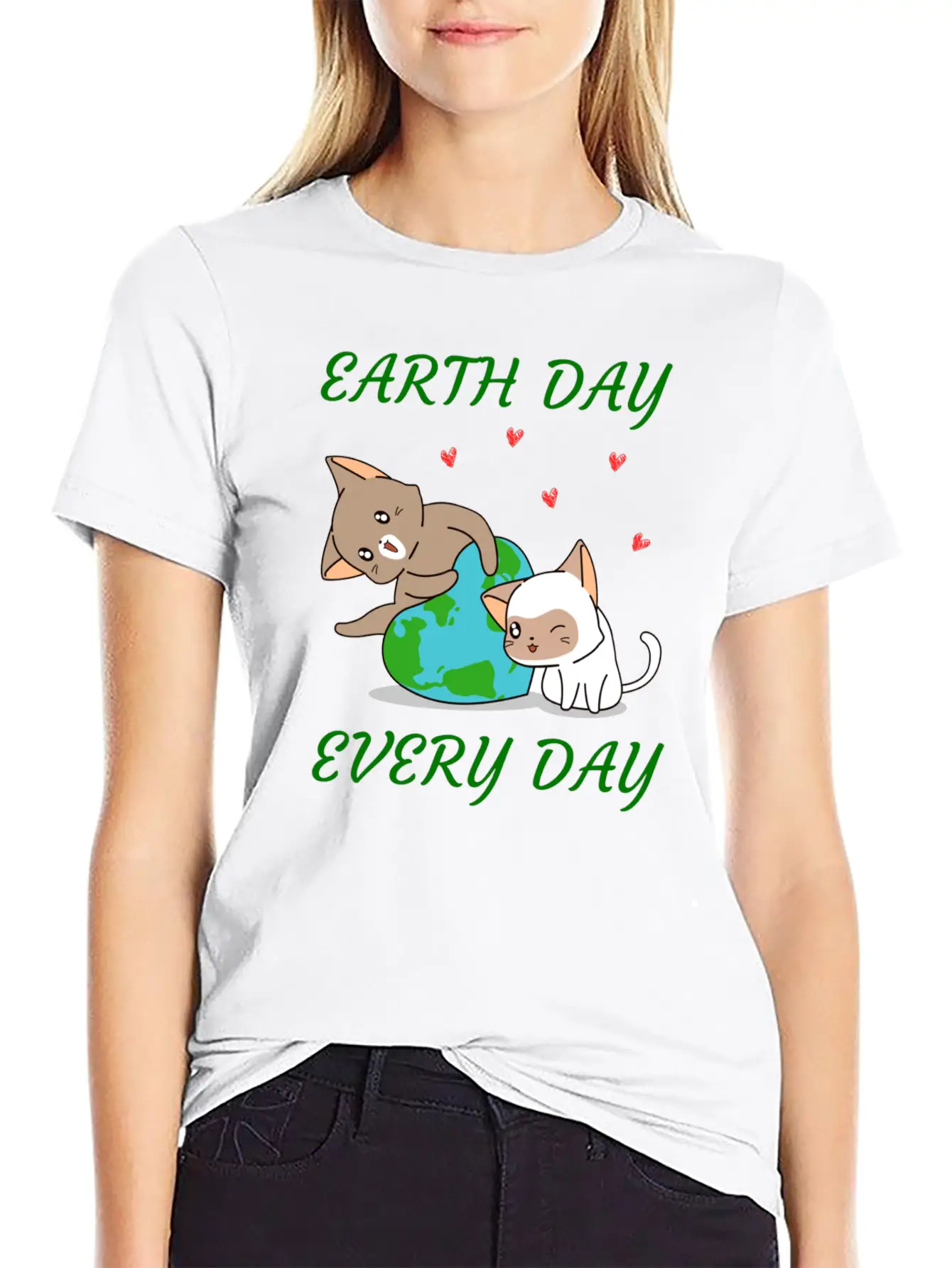 Earth Day Every Day Casual Graphic T-Shirt – Simple And Comfortable Daily Wear