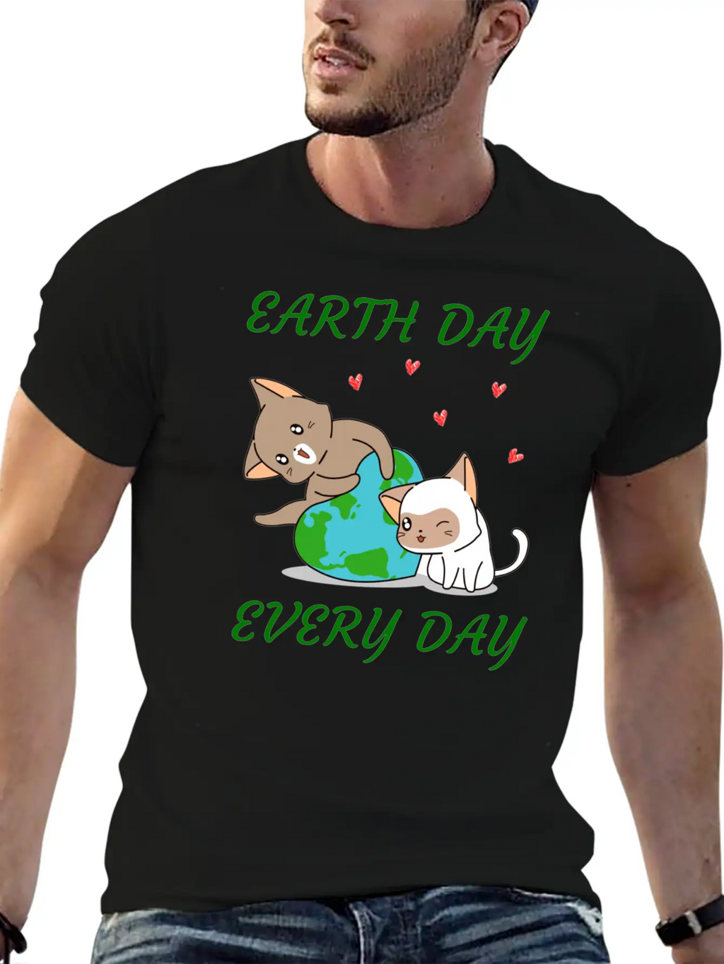 Earth Day Every Day Casual Graphic T-Shirt – Simple And Comfortable Daily Wear