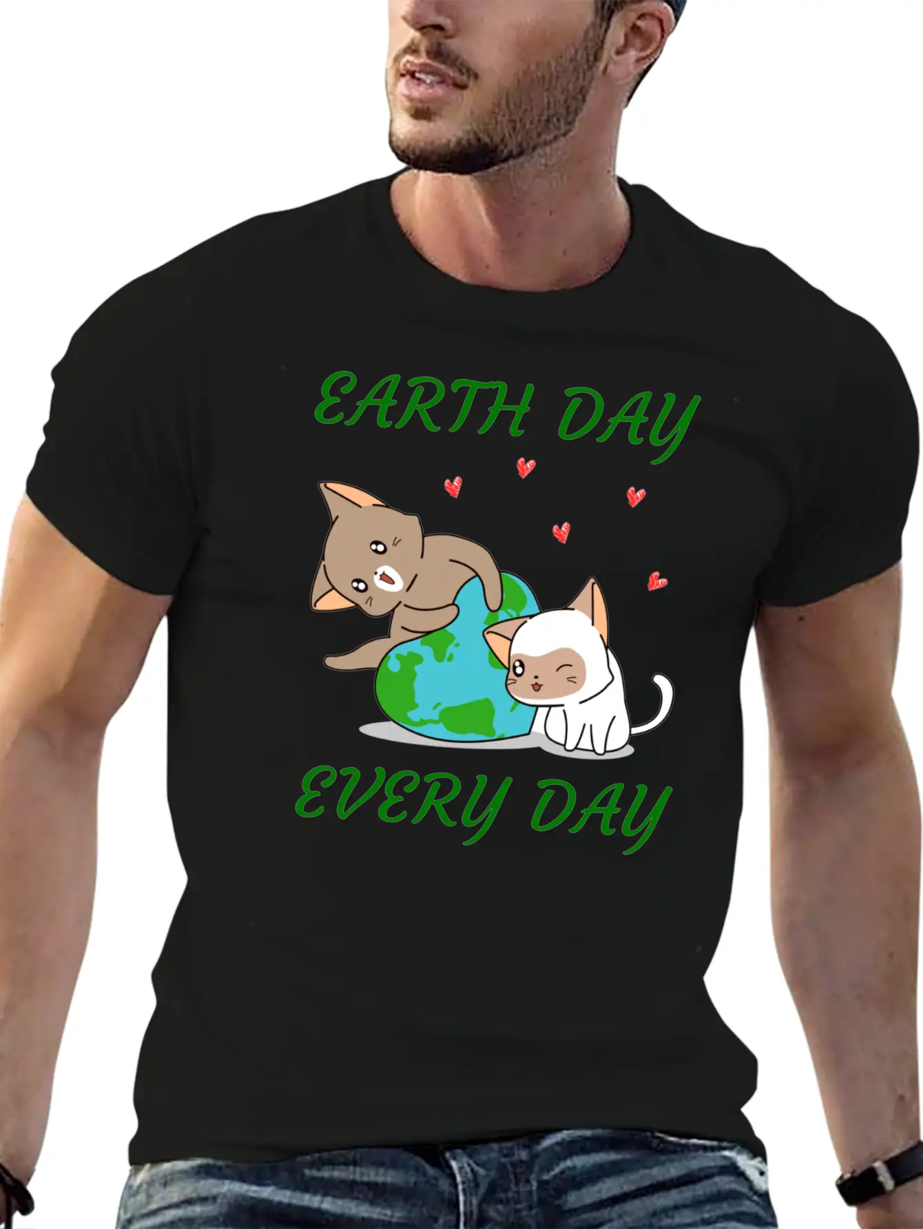 Earth Day Every Day Casual Graphic T-Shirt – Simple And Comfortable Daily Wear
