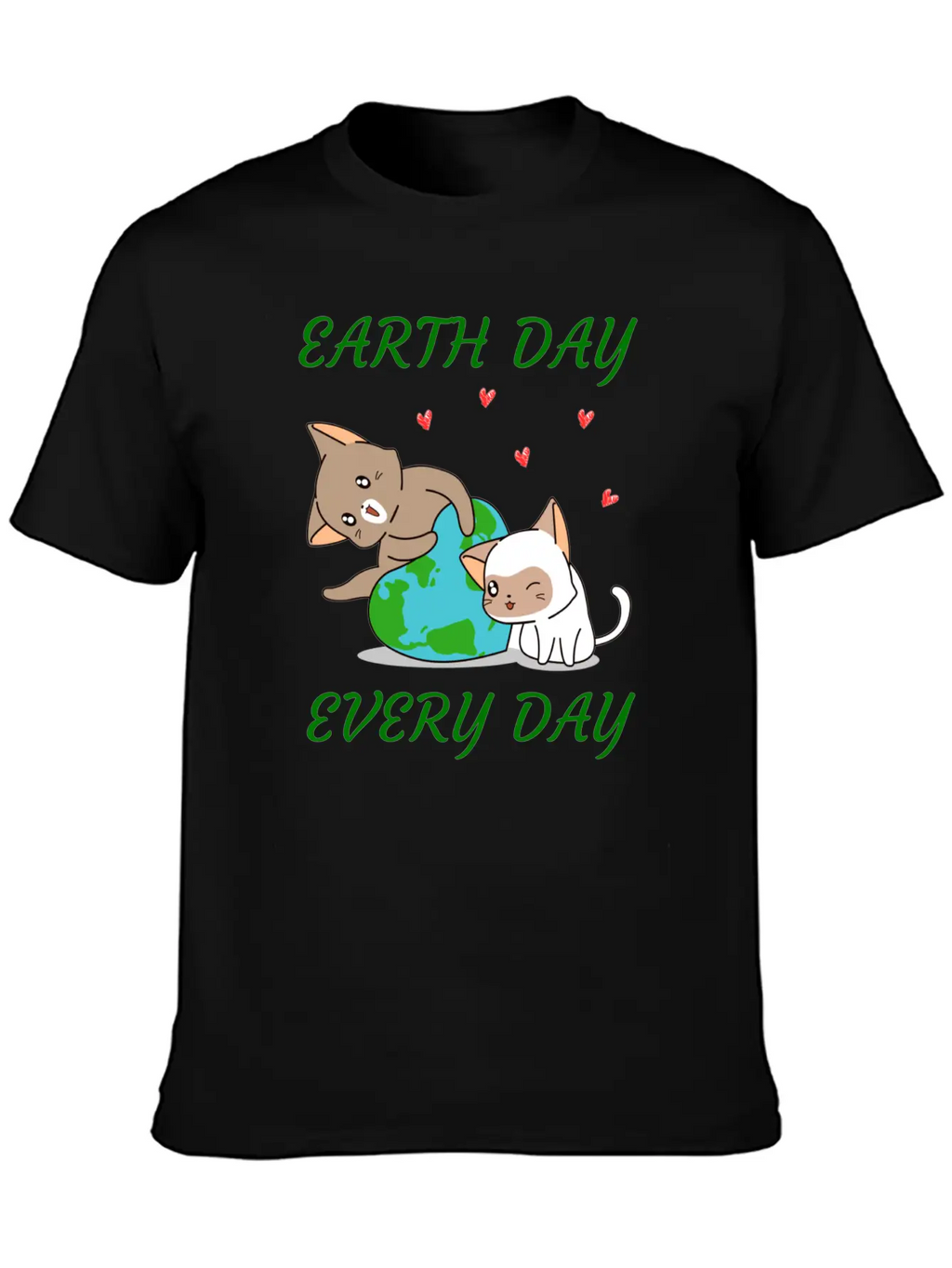 Earth Day Every Day Casual Graphic T-Shirt – Simple And Comfortable Daily Wear