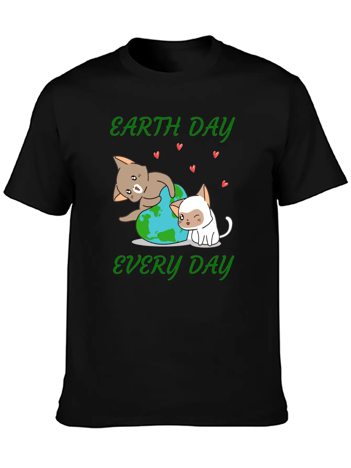 Earth Day Every Day Casual Graphic T-Shirt – Simple And Comfortable Daily Wear