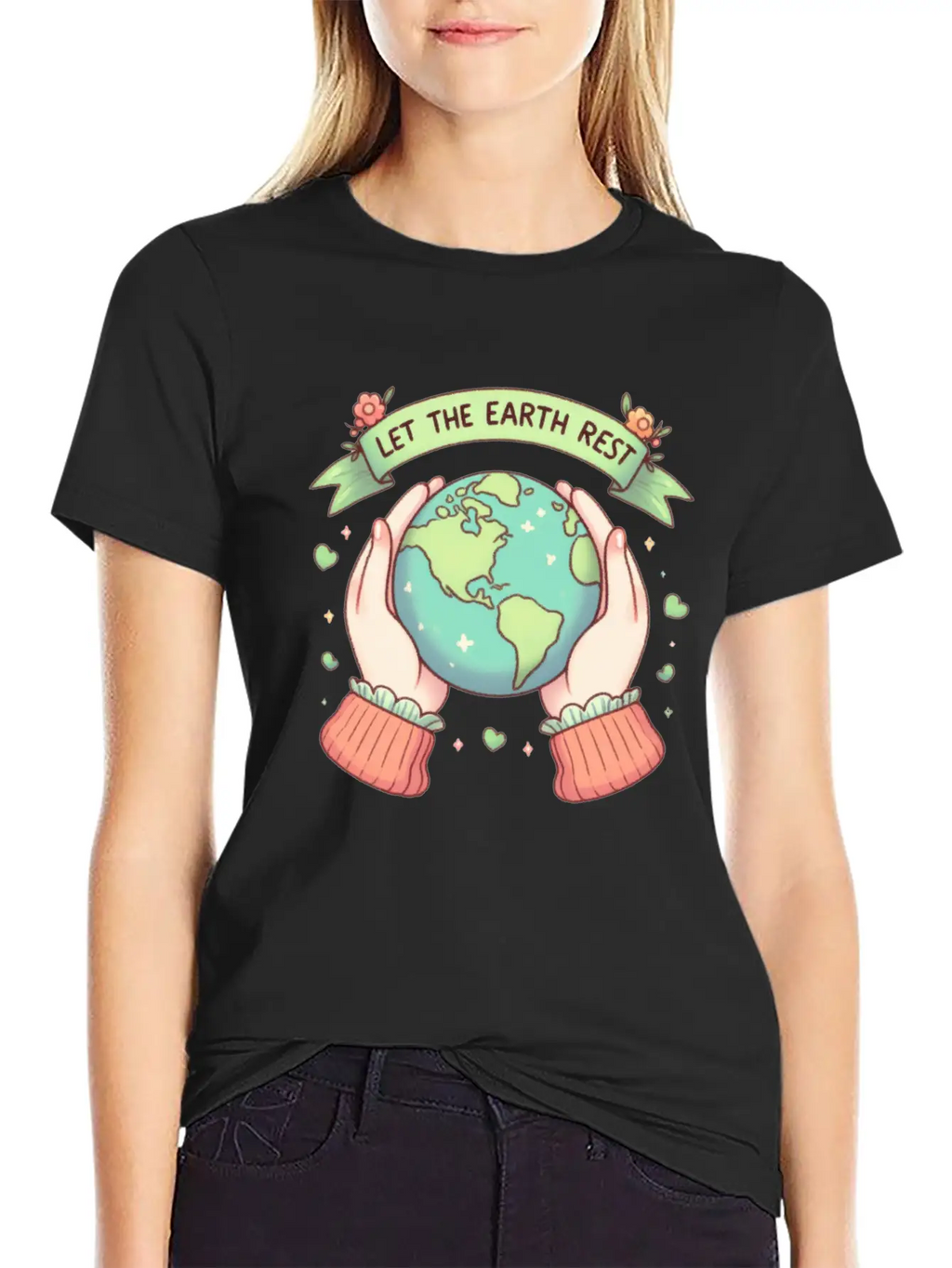Earth Day Let The Earth Rest Casual Graphic T-Shirt – Simple And Comfortable Daily Wear