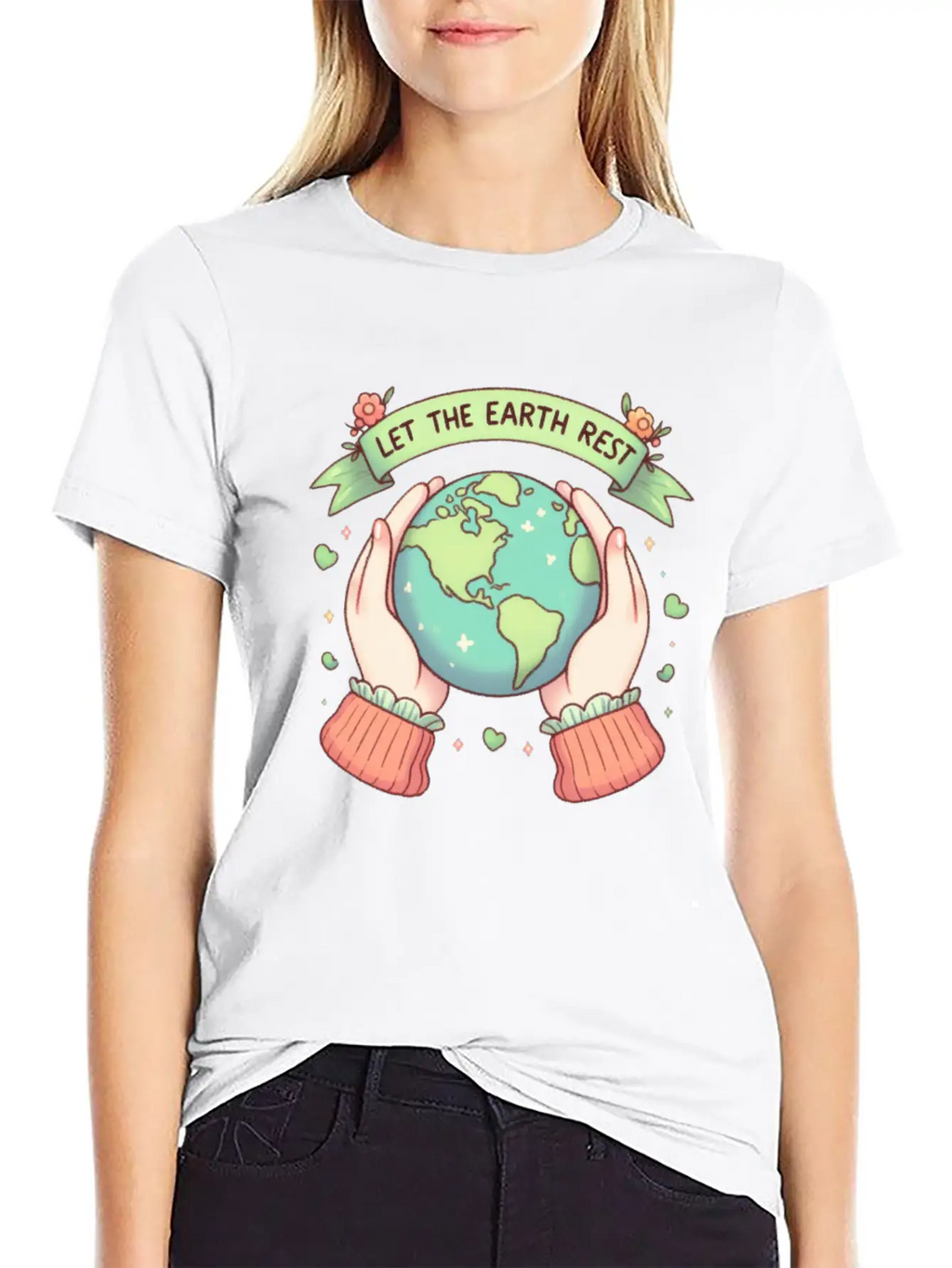 Earth Day Let The Earth Rest Casual Graphic T-Shirt – Simple And Comfortable Daily Wear